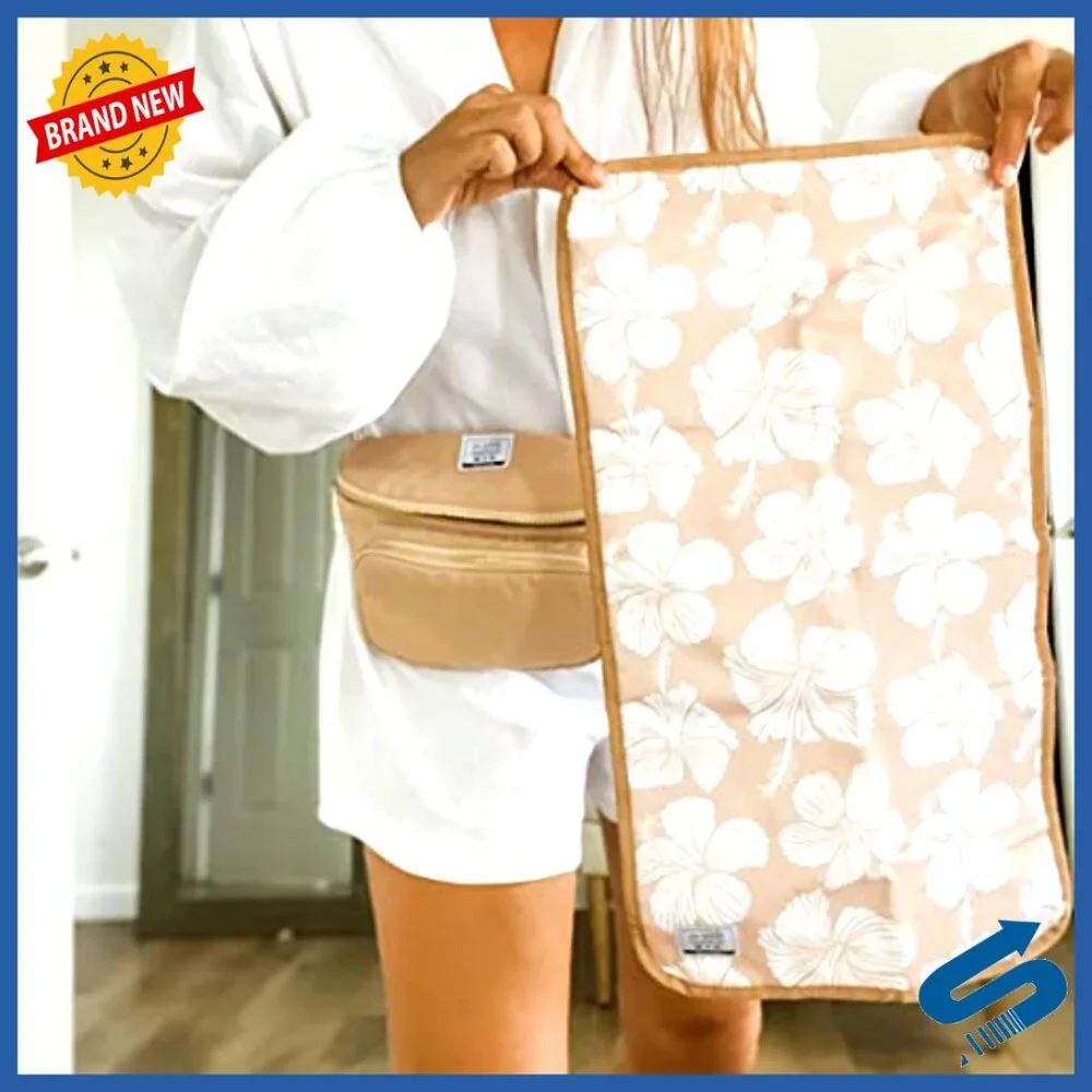 Small Diaper Bag with Changing Pad, Crossbody Fanny Pack, Waterproof Nylon